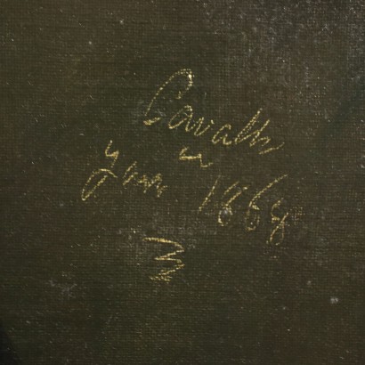 Francois Antoine Cavalli Öl auf Leinwand Männerportrait 1868