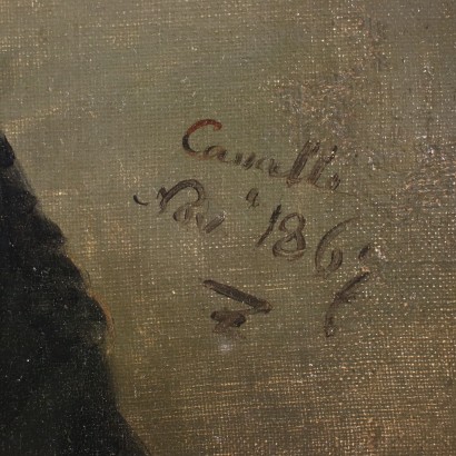 François Antoine Cavalli Oil on Canvas France 1869