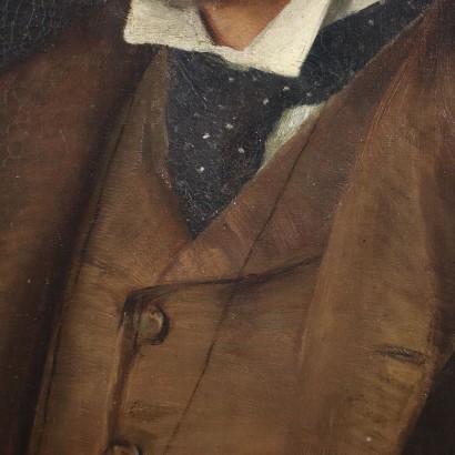 Male Portrait Oil on Canvas XIX Century