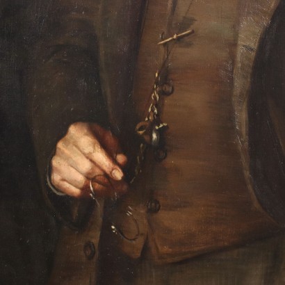 Male Portrait Oil on Canvas XIX Century
