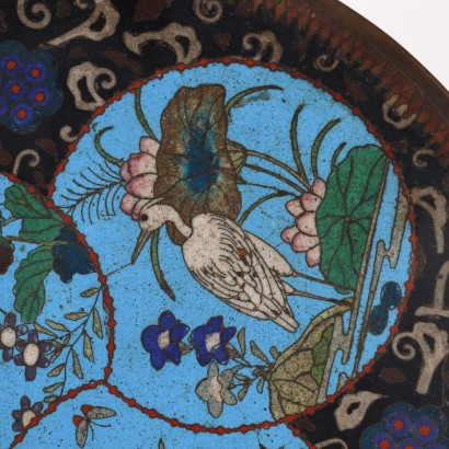 Cloisonnè Plate Copper Japan XIX-XX Century