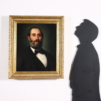 Männliches Porträt Öl auf Leinwand Frankreich XIX Jhd