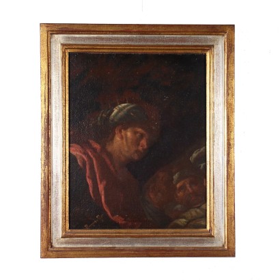 Historical Subject Oil on Canvas Italy XVII Century