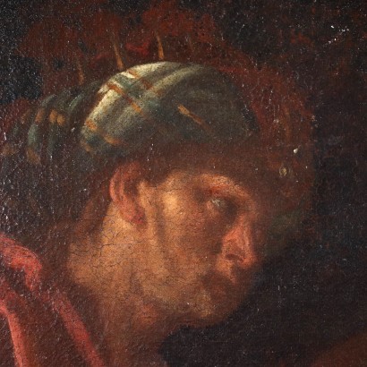 Historische Figur Öl auf Leinwand Italien XVII Jhd