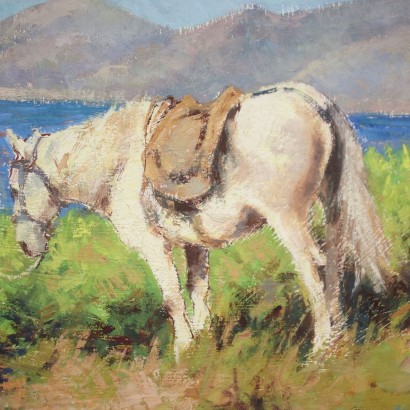 Dipinto do Carlo Domenici ,Dipinto di Carlo Domenici ,Cavallino Bianco