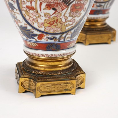 Pair of Napoleon III Oil Lamps Porcelain France XIX Century