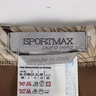 Sportmax Skirt Silk Size 14 Italy