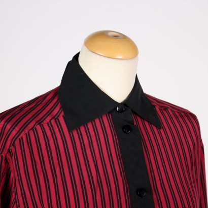 Yves Saint Laurent Shirt Silk Size 12 France 1980s-1990s