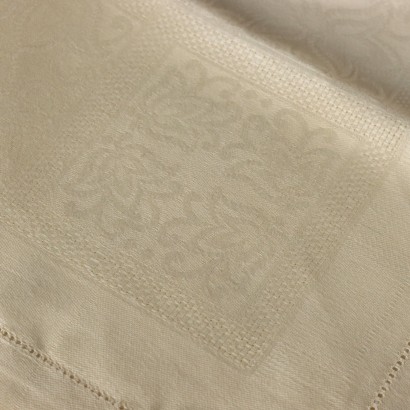 Tablecloth with 12 Napkins Cotton Italy XX Century