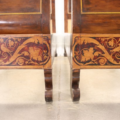 Pair of Charles X Beds Maple Italy XIX Century
