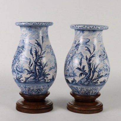 Pair of Vases G. Mazzotti Ceramic Italy XX Century