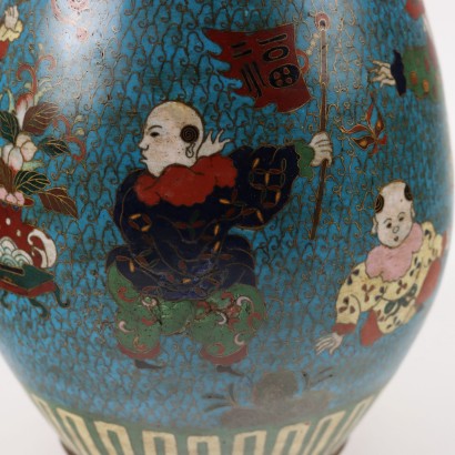 Vase Cloisonné Cuivre Japon XIX-XX Siècle