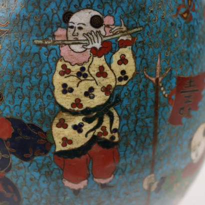 Vase Cloisonné Cuivre Japon XIX-XX Siècle