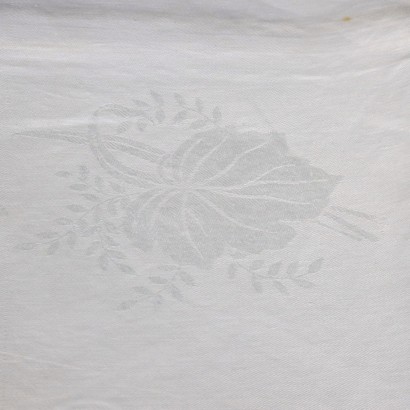 Tablecloth with 6 Napkins Flax Italy XX Century