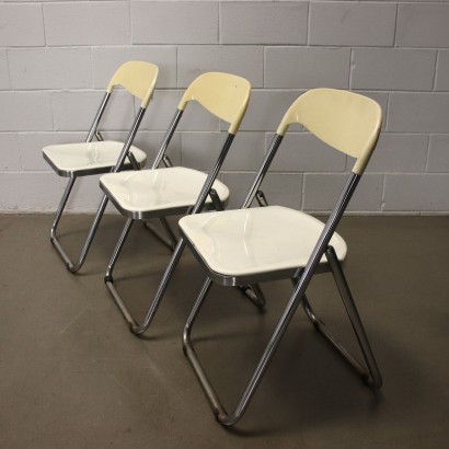 Gruppe von 6 Stühlen Plastik Italien 1970er