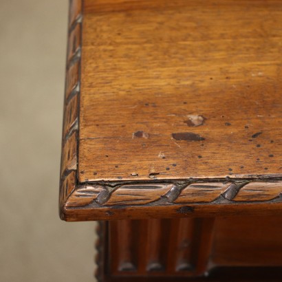 Table et Paire de Consoles Néoclassiques Noyer Italie XVIII Siècle