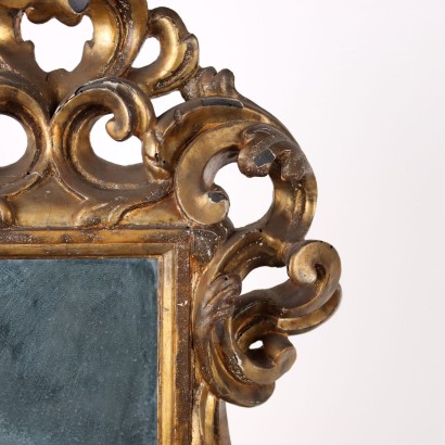 Cadre de Support avec Miroir Baroque Bois Italie XVIII Siècle