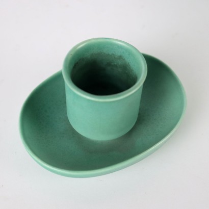 G. Gariboldi Container with Lid and Egg Cup Ceramic Italy 1950s