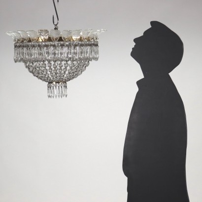 Baccarat Style Chandelier Glass Italy XX Century