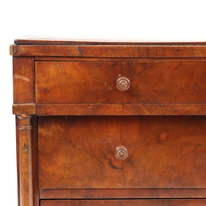 In Scale Empire Chest of Drawers Walnut Italy XIX Century