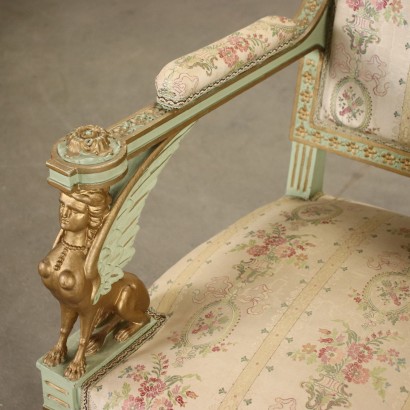 Paar Sessel und Stühle im Neoklassizistischen Stil Italien XX Jhd