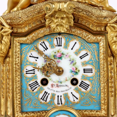antiquariato, orologio, antiquariato orologio, orologio antico, orologio antico italiano, orologio di antiquariato, orologio neoclassico, orologio del 800, orologio a pendolo, orologio da parete,Trittico Orologio Asselin Parigi
