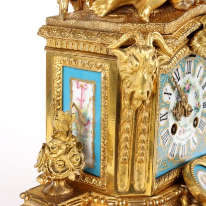 Napoleon III Asselin Clock Triptych Bronze France XIX Century