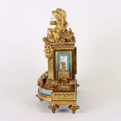 Tryptique Asselin Napoléon III Horloge Bronze France XIX Siècle