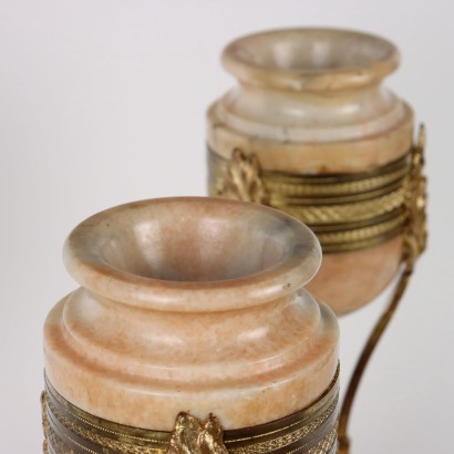 Paire de Vases Marbre Italie XIX-XX Siècle
