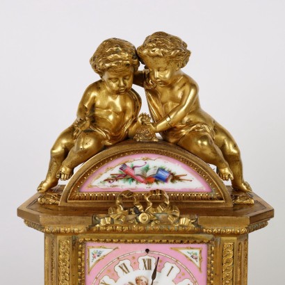 Table Clock Porcelain France XIX Century