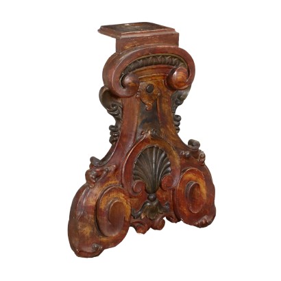 Neo-Baroque Vase Holder Wood Italy XIX Century
