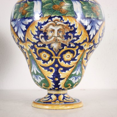 Pair of Neo-Renaissance Vases Majolica Italy XIX-XX Century