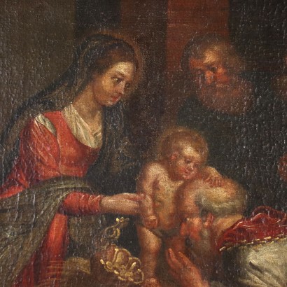 Holy Subject Oil on Canvas Italy XVII Century