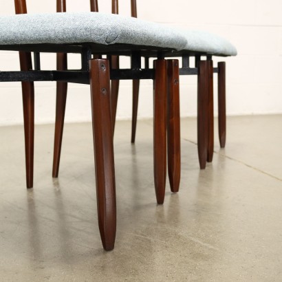Group of Chairs R. Aloi Metal Italy 1960s