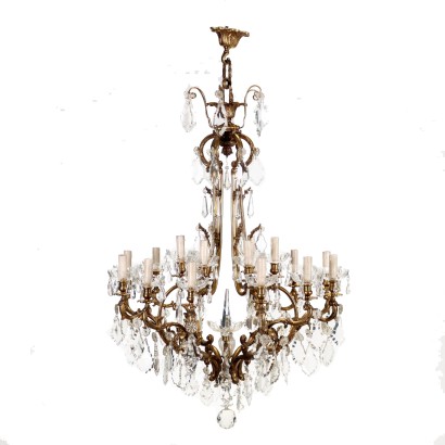 Chandelier Bronze Italy XX Century