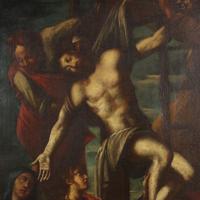 Heiliges Subjekt Öl auf Leinwand Italien XVII-XVIII Jhd