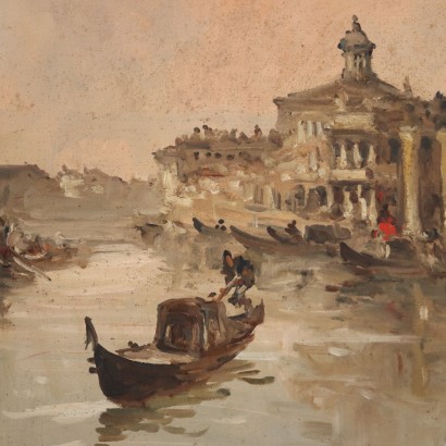 Giovanni Riva Oil on Canvas Italy XX Century