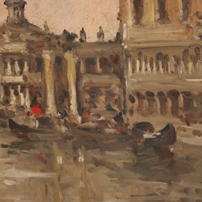 Giovanni Riva Oil on Canvas Italy XX Century