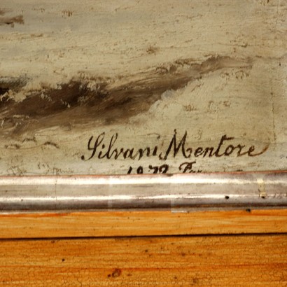Mentore Silvani Öl auf Leinwandt Italien 1872