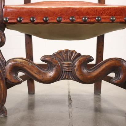 Antik, Sessel, antike Sessel, antiker Sessel, antiker italienischer Sessel, antiker Sessel, neoklassizistischer Sessel, Sessel aus dem 19. Jahrhundert, Sessel im Stil