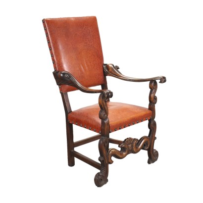 Antik, Sessel, antike Sessel, antiker Sessel, antiker italienischer Sessel, antiker Sessel, neoklassizistischer Sessel, Sessel aus dem 19. Jahrhundert, Sessel im Stil
