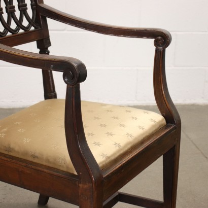 Neoclassical Chair and Armchair Walnut Italy XVIII-XIX Century