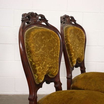 Group of 6 Louis Philippe Chairs Walnut Italy XIX Century