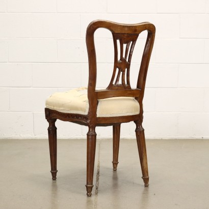 antiguo, silla, sillas antiguas, silla antigua, silla italiana antigua, silla antigua, silla neoclásica, silla del siglo XIX, Grupo de Sillas Neoclásicas Emilianas