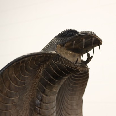 Cobra Snake Wooden Sculpture XX Century