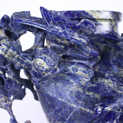 Vase en Pierre Lapis Lazuli Chine XX Siècle