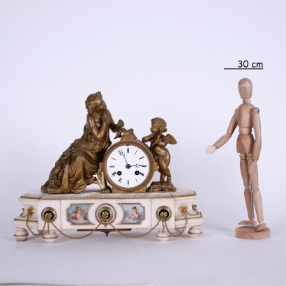 Table Clock Alabaster France XIX Century