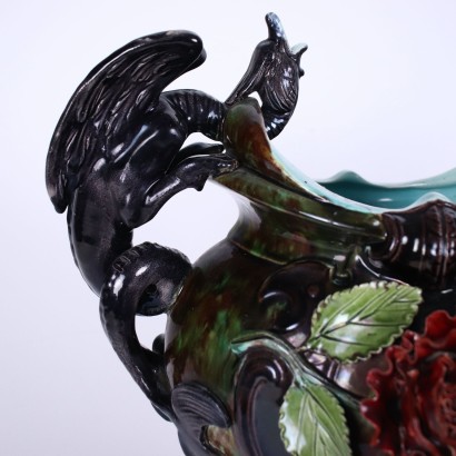Vase aus glasierter Keramik Europa 20. Jahrhundert