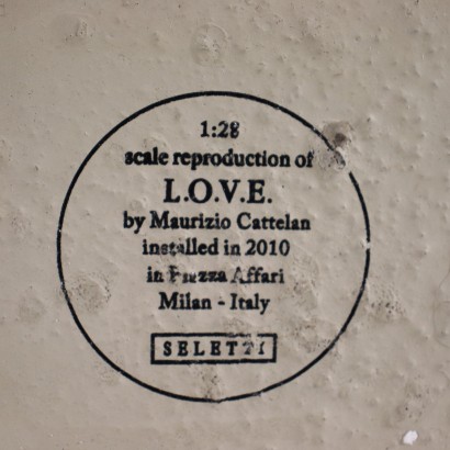 M. Cattelan Contemporary Sculpture Concrete Italy 2014