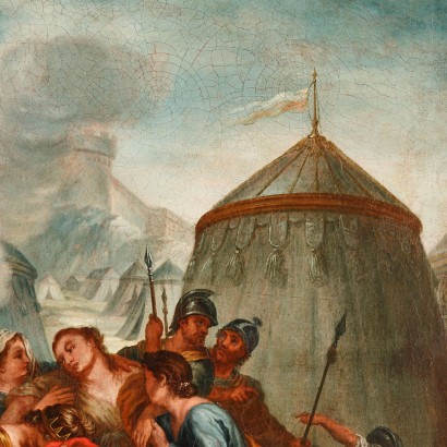 Die Opferung der Iphigenie Öl auf Leinwand Italien XVIII Jhd